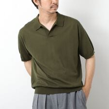 ノーリーズ(NOLLEY'S)の《PIMA COTTON》成型半袖 NSN スキッパーニットポロシャツ 25SS