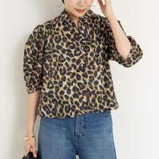 《セットアップ対応》レオパードハーフスリーブシャツ