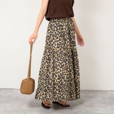 《セットアップ対応》レオパードロングスカート