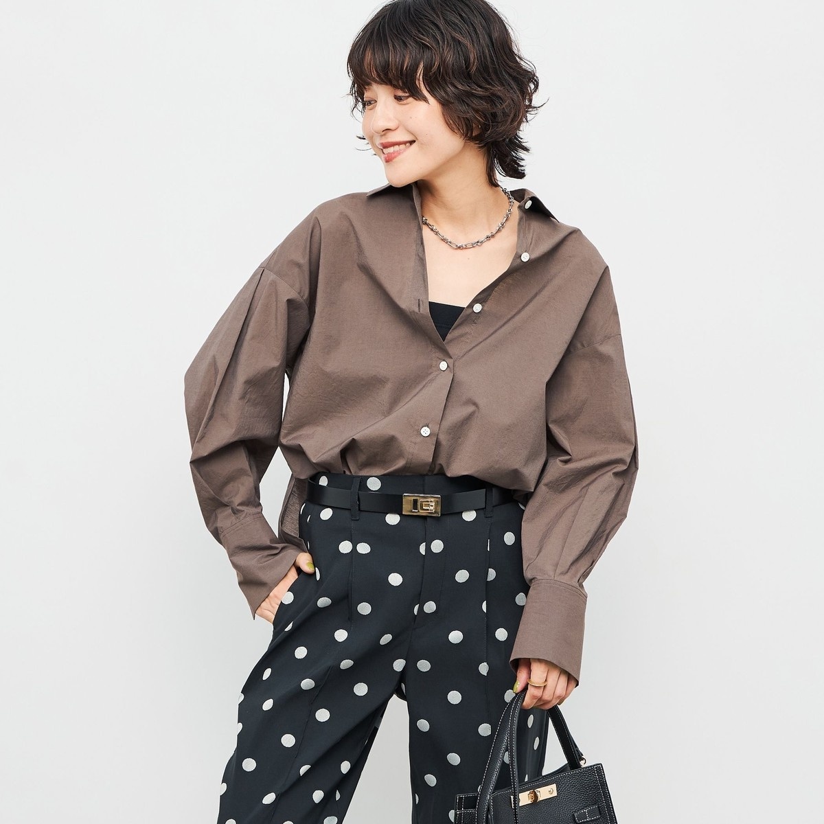 MACKINTOSH PHILOSOPHY ブラウス シャツ サテンシャーリング