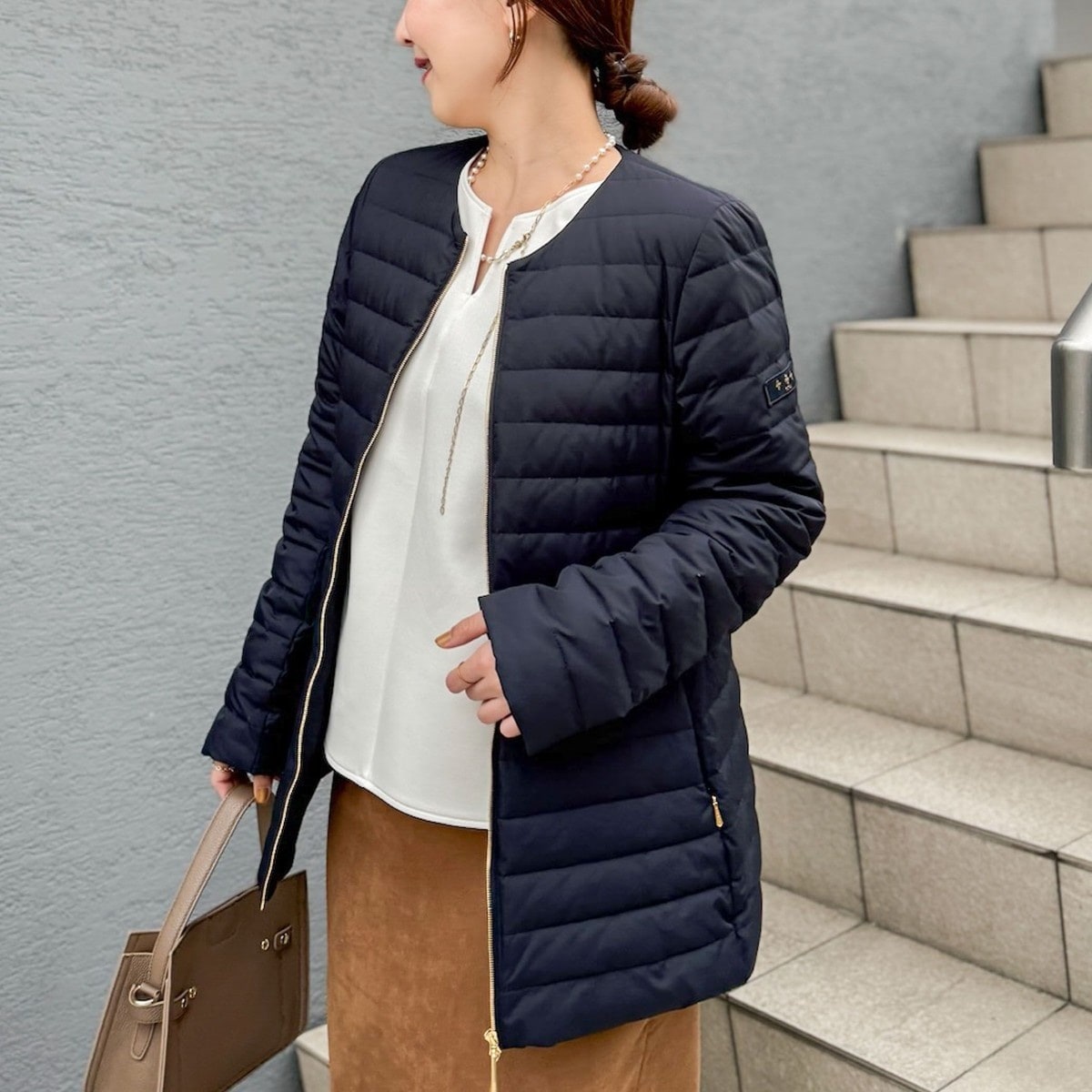 TAION×LIMONTA】別注ベロアパイピングロングダウン | ノーリーズ