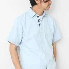 綿麻レギュラーカラー テープシャツ 25SS