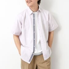 綿麻レギュラーカラー テープシャツ 25SS