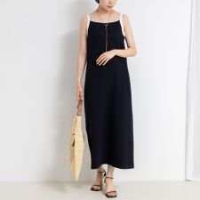 《手洗い可能》配色ニットロングキャミワンピース