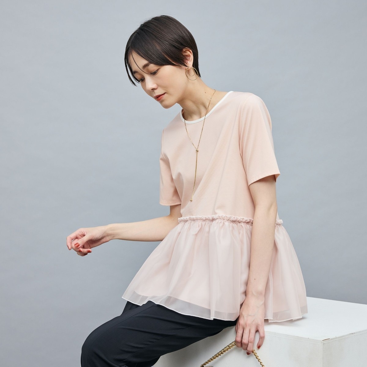 ボブ☆nousノウズ　ペムラムカットソー　他 楽天市場】【20％OFF】CHIGNON（シニヨン） フォルムペプラム
