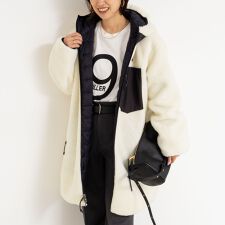 ◇【WEB限定】【TAION/タイオン】別注ボア×ダウンフードコート(リバーシブル)