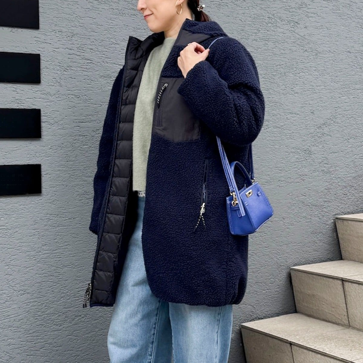 ◇【WEB限定】【TAION/タイオン】別注ボア×ダウンフードコート