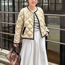 ノーリーズ(NOLLEY'S)の【TAION×LIMONTA】別注ベロアパイピングショートダウン