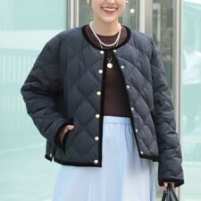 ノーリーズ(NOLLEY'S)の【TAION×LIMONTA】別注ベロアパイピングショートダウン