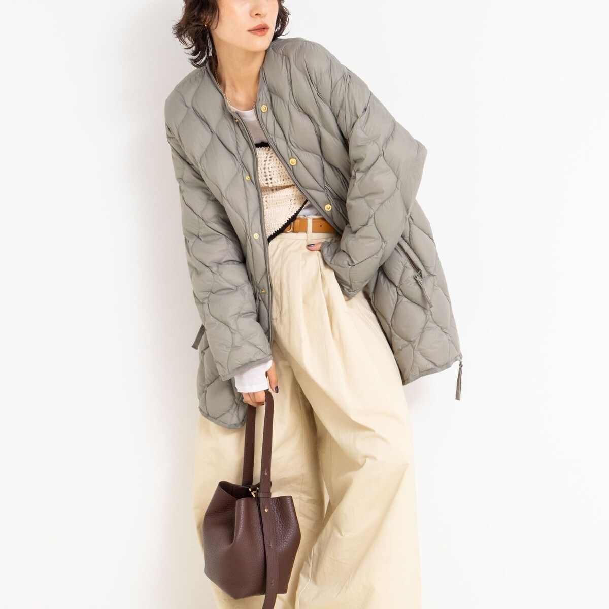 ◇【WEB限定】【TAION/タイオン】別注ダイヤキルト×ボアロング