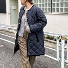 ノーリーズ(NOLLEY'S)の【TAION×LIMONTA】別注ベロアパイピングロングダウン