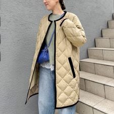 ノーリーズ(NOLLEY'S)の【TAION×LIMONTA】別注ベロアパイピングロングダウン