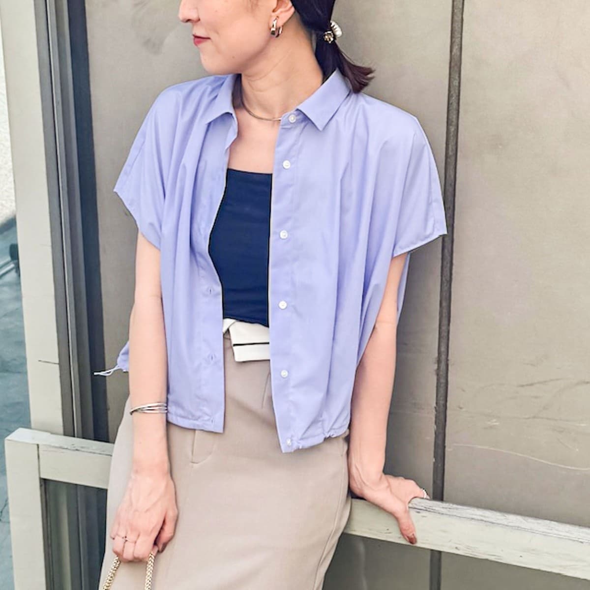 美品 ノーリーズ NOLLEY'S ノーカラーシャツ ラミー100% ゆったり シャツ｜トップス｜【SUMMER SALE開催中】NOLLEY'S MALL