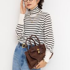 《手洗い可能》《アンサンブル対応》18G天竺ハイネックプルオーバーニット