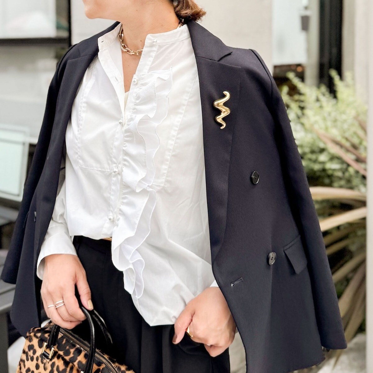 パール釦ビブヨーク4WAYフリルブラウス | ノーリーズ(NOLLEY'S