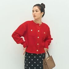 ノーリーズ(NOLLEY'S)の《手洗い可能》鹿の子編みクルーネックカーディガン