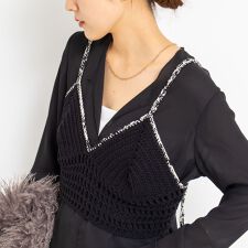《手洗い可能》かぎ針編みキャミソール