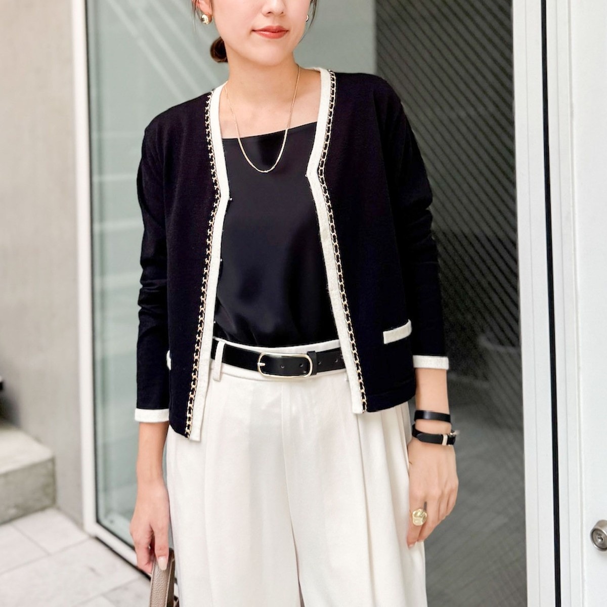 Nolley's 配色ニットジャケット ノーリーズ NOLLEY'S 配色ニットジャケット （キャメル