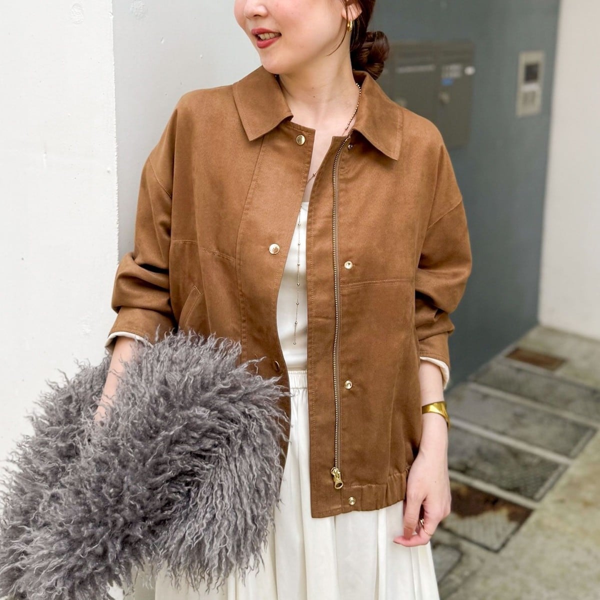 セットアップ対応》ウォッシャブルエアボールフードブルゾン