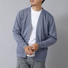 【ACTIVE SECT】《限定展開》シルケットサーフニットボタンレスカーディガン 25AW