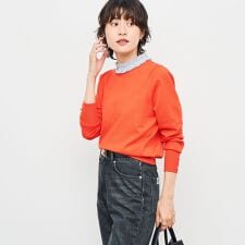 ノーリーズ(NOLLEY'S)のプリーツ衿取り外しプルオーバーニット