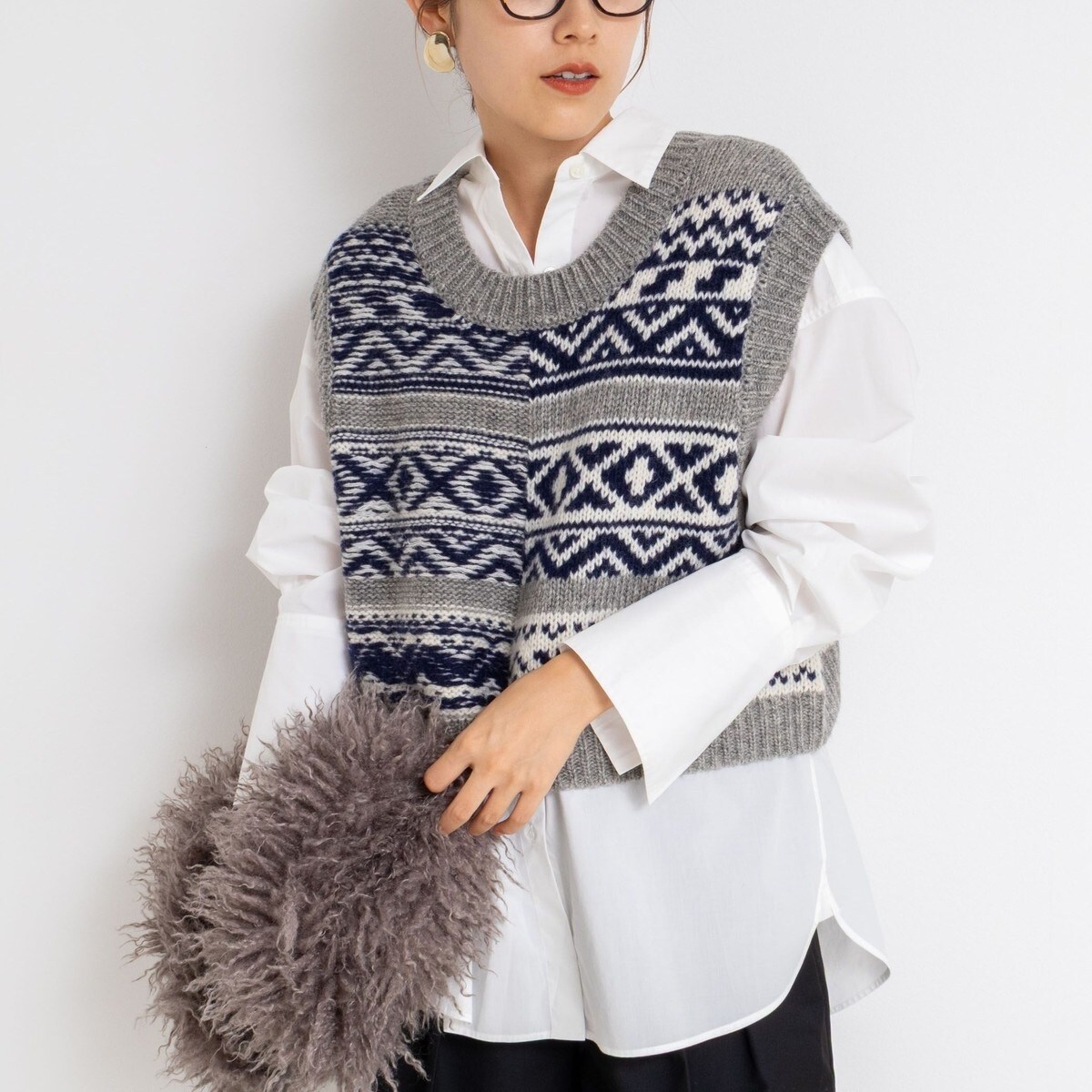 ノルディック柄2WAYベスト | リエミラー(Rie Miller) | マルイウェブ