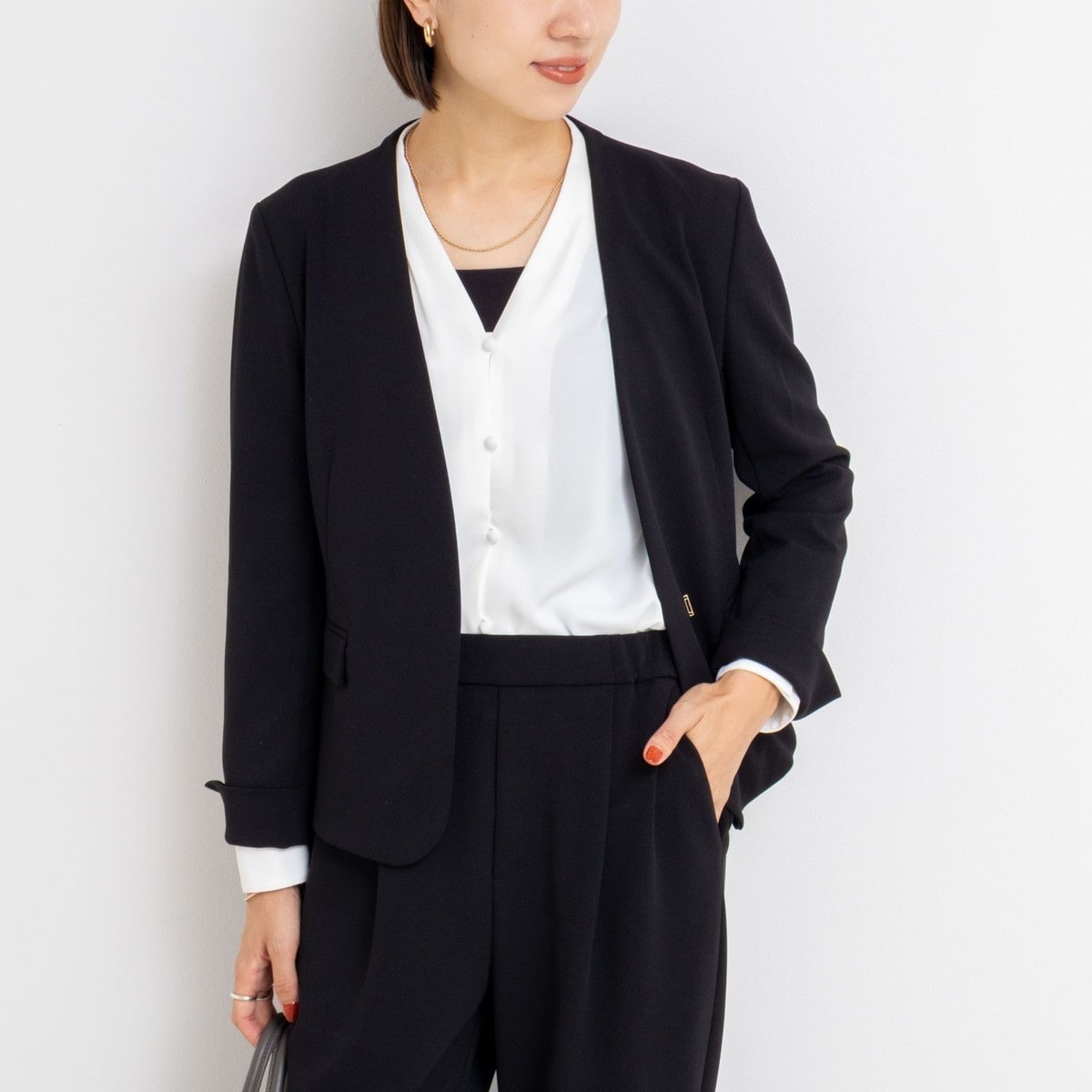 ノーリーズ　ウォッシャブルツイル フレンチジャケット NOLLEY'S｜《セットアップ対応》ウォッシャブルツイルフレンチ