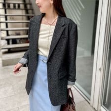 ノーリーズソフィー(NOLLEY’S sophi)のシルクネップツイードオーバージャケット