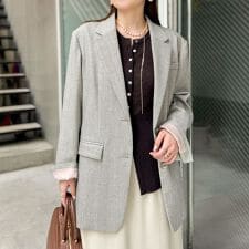 ノーリーズソフィー(NOLLEY’S sophi)のシルクネップツイードオーバージャケット