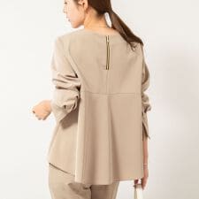 ノーリーズ(NOLLEY'S)の《セットアップ対応》ウォッシャブルストレッチギャババックフレアブラウス