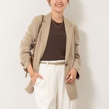 《セットアップ対応》ウォッシャブルストレッチギャバテーラードジャケット