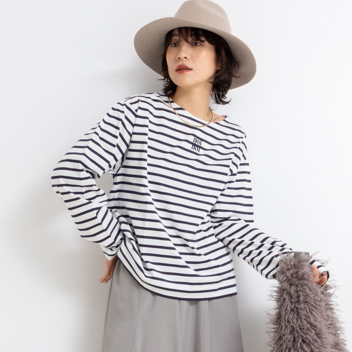 新品未使用品　ノーリーズnolnolウォッシャブルMVSシルケットボーダーT nolnolウォッシャブルMVSシルケットボーダーT | ノーリーズ(NOLLEY'S
