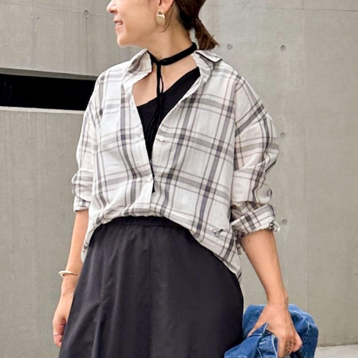 ノーリーズ（NOLLEY’S）/ウォッシャブルリボン付きチェックシャツ ウォッシャブルリボン付きチェックシャツ | ノーリーズ(NOLLEY'S