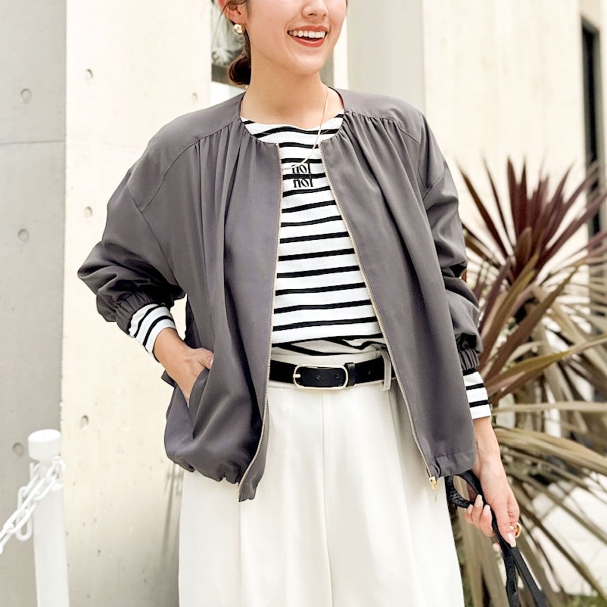 NOLLEY'S ：ノーリーズ 【撥水加工】フーテッドブルゾン NOLLEY´S ：ノーリーズ 【撥水加工】フーテッドブルゾン