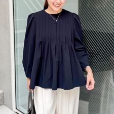 ノーリーズ(NOLLEY'S)のウォッシャブルタックフレアーブラウス