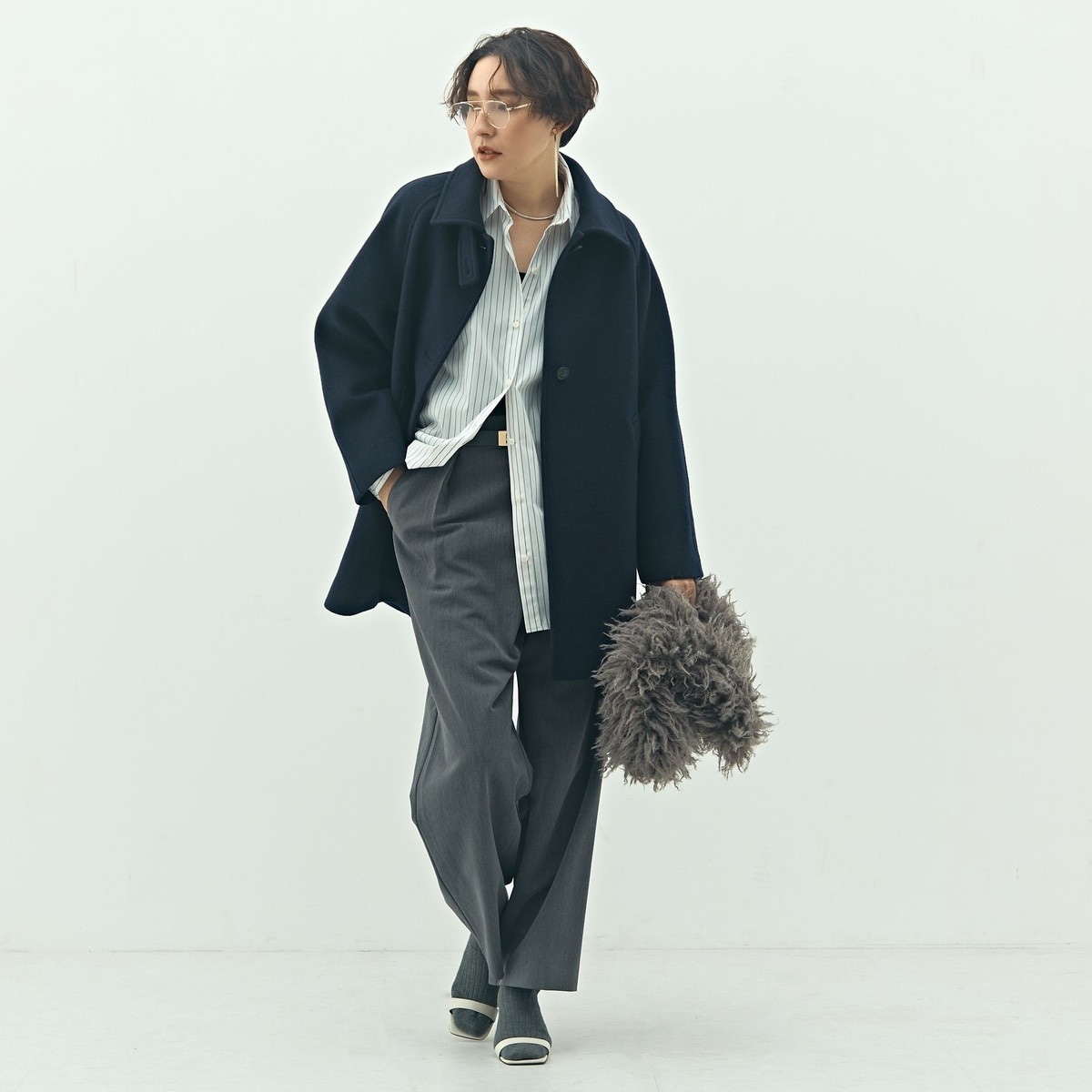 【新品】NOLLEY'S sophi ノーリーズソフィー　コート NOLLEY'S sophi(ノーリーズソフィー)のSUPER140リバーショール
