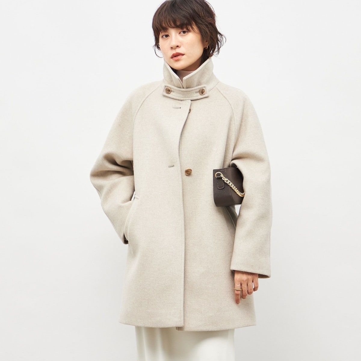 ウールカシミヤビーバーステンカラーコート | トランスワーク(TRANS
