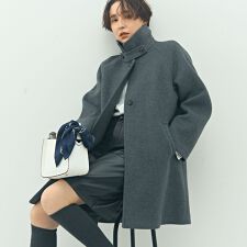 ノーリーズソフィー(NOLLEY’S sophi)のステンカラー2WAYハーフコート