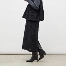 《セットアップ対応》ウォッシャブルフェザーチュールタイトスカート