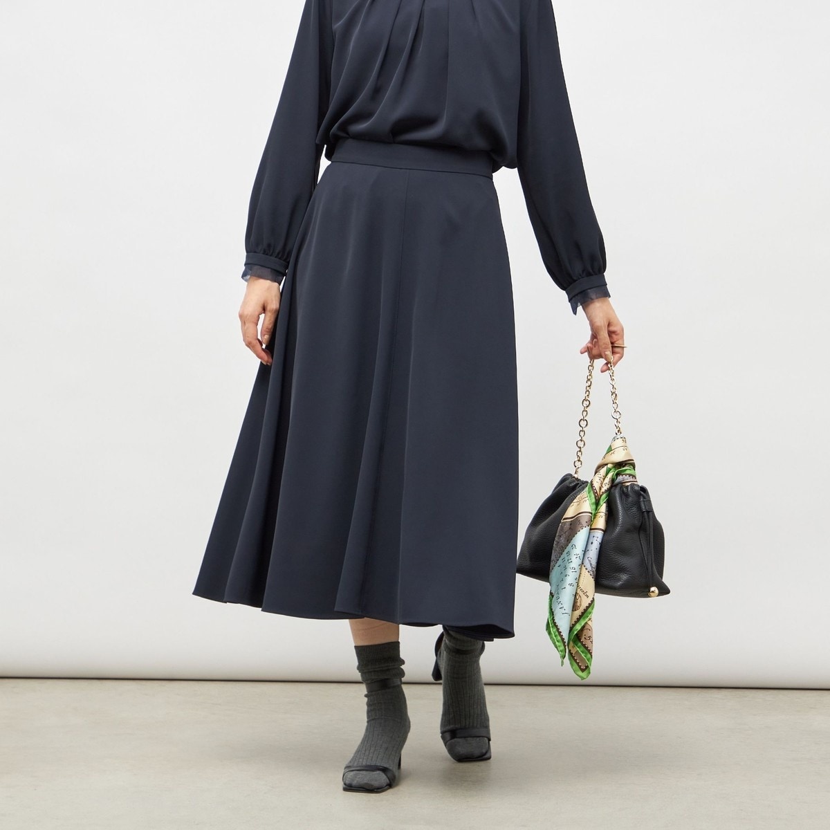 ウォッシャブルマットサテンナロースカート | ノーリーズ