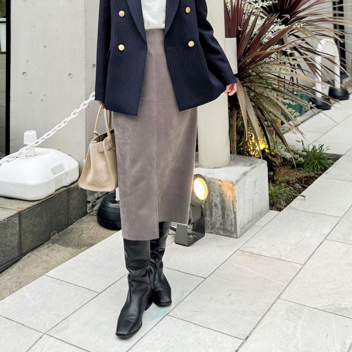 セットアップ対応》高機能 フィブリルサテンバイヤススカート