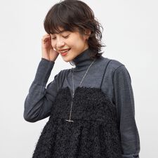 《セットアップ対応》ウォッシャブルフェザーチュールキャミブラウス