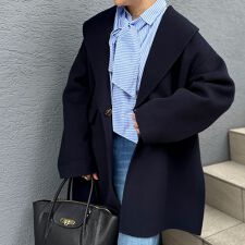 ノーリーズソフィー(NOLLEY’S sophi)の【一部WEB限定色】SUPER140リバーショールコート