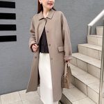 SUPER140リバーステンカラーコート | ノーリーズソフィー(NOLLEY