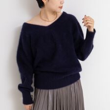 ヘアリー2WAYプルオーバーニット