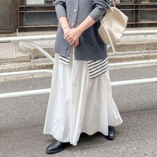 ウォッシャブルブロードサイドマルチWAYギャザースカート