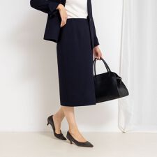 《セットアップ対応》ウォッシャブルウール調タイトスカート