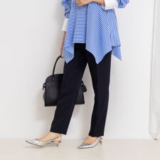 《セットアップ対応》ウォッシャブルウール調テーパードパンツ