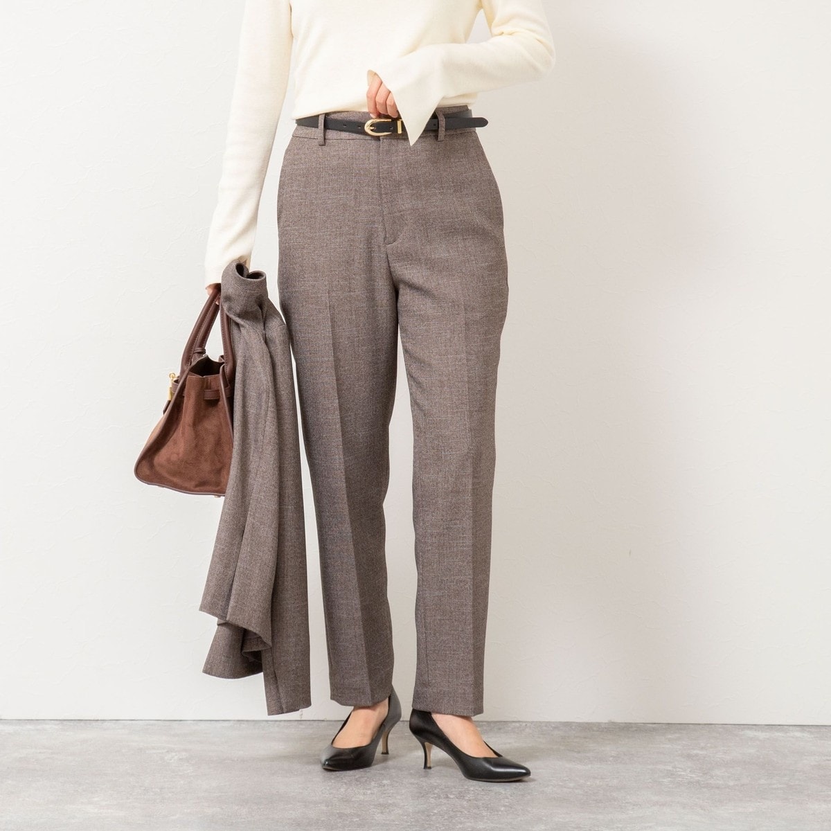 セットアップ対応》ストレッチツイルワイドパンツ | ノーリーズ