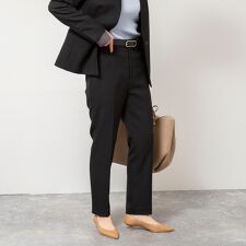 《セットアップ対応》ウォッシャブルウール調テーパードパンツ